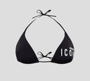 Dsquared2 - TOP DE BIKINI ICON TRIANGULAR CON ESTAMPADO UNICOLOR