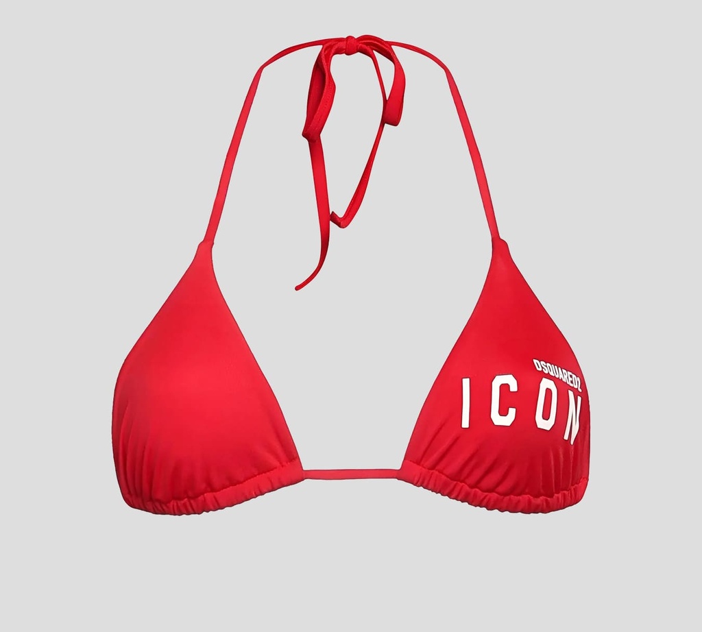 Dsquared2 - TOP DE BIKINI ICON TRIANGULAR CON ESTAMPADO UNICOLOR