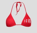 Dsquared2 - TOP DE BIKINI ICON TRIANGULAR CON ESTAMPADO UNICOLOR