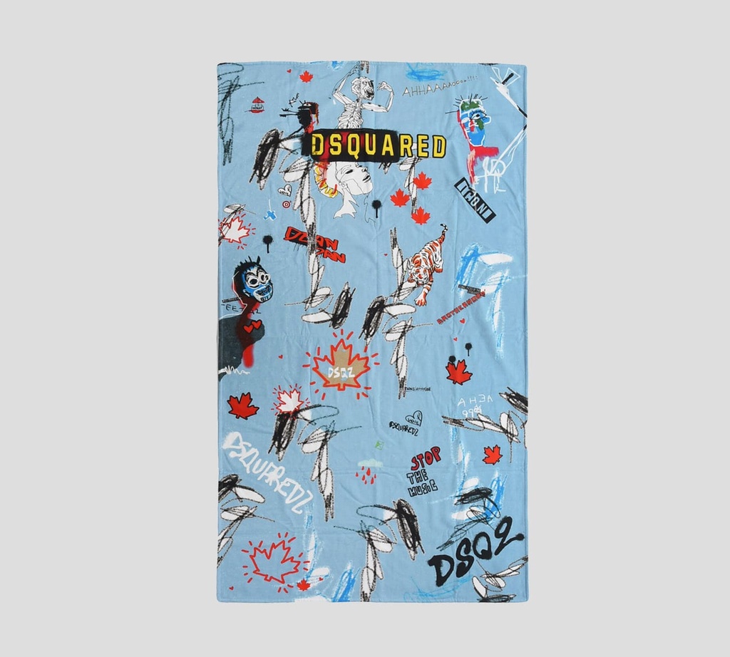 Dsquared2 - TOALLA ESTAMPADA CON ILUSTRACIONES VARIAS