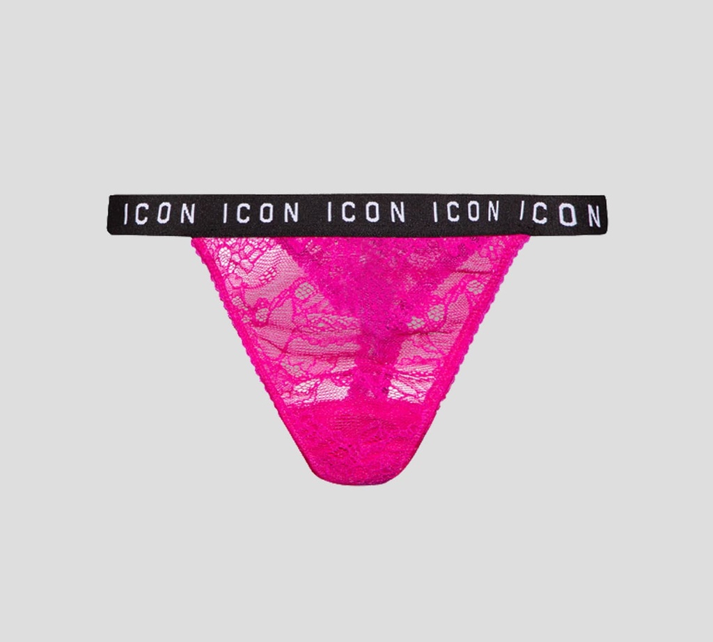 Dsquared2 - PANTY HILO ICON DE ENCAJE CON BANDA ELÁSTICA FINA A LA CADERA