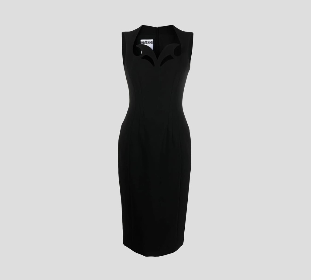 Moschino - VESTIDO DE COCTEL CEÑIDO HASTA LA RODILLA SIN MANGAS