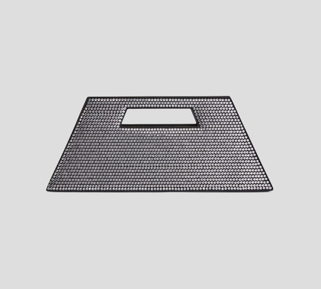 Giuseppe Zanotti - CARTERA DE MANO SESGADA CON PEDRERÍA 