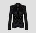 Elisabetta Franchi - BLAZER SATINADO CON 6 BOTONES FRONTALES
