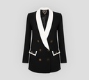 Elisabetta Franchi - BLAZER LARGO CON SOLAPA DISTINTIVA ADORNADO CON 6 BOTONES FRONTALES