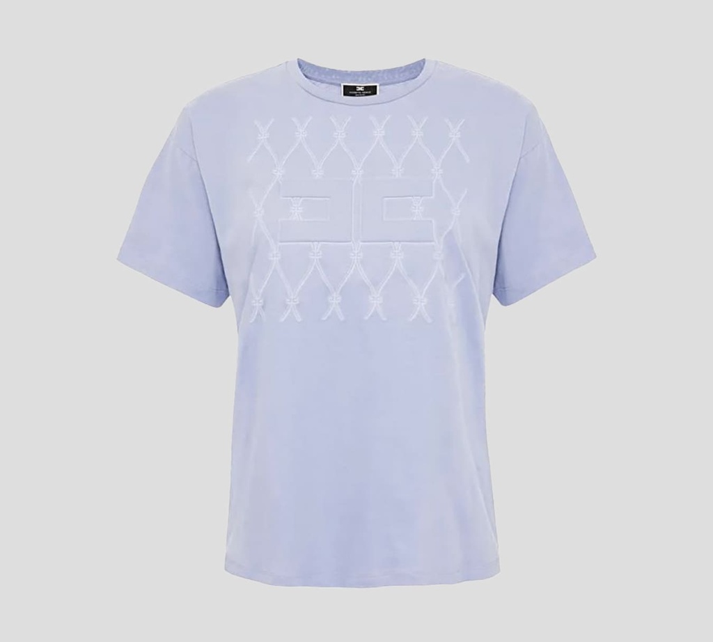 Elisabetta Franchi - FRANELA CUELLO REDONDO CON LOGO EN RELIEVE