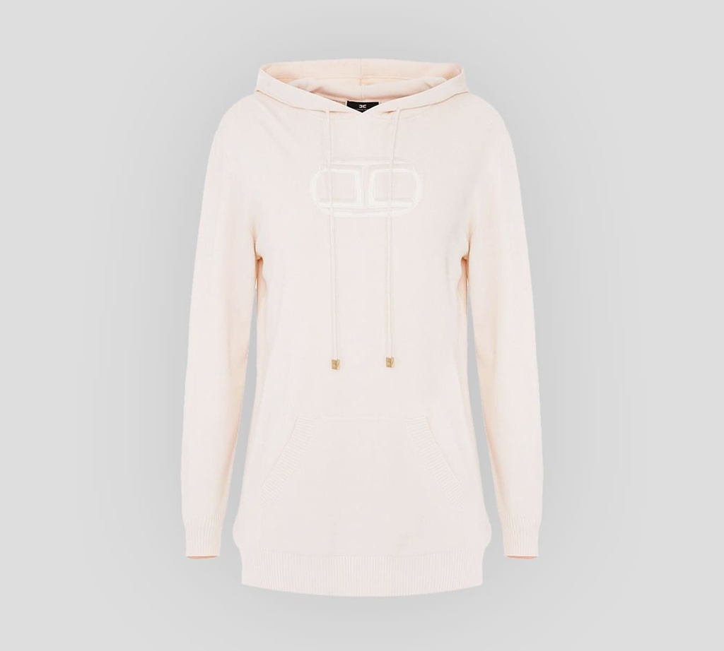 Elisabetta Franchi - HOODIE CON LOGO BORDADO SOBRE EL PECHO