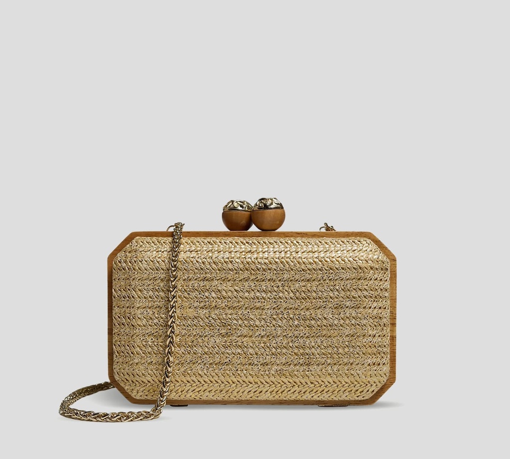 Elie Saab - CARTERA MINAUDIERE DE YUTE CON CADENA