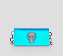 Philipp Plein - CARTERA DE SATEN CON CADENA Y CALAVERA