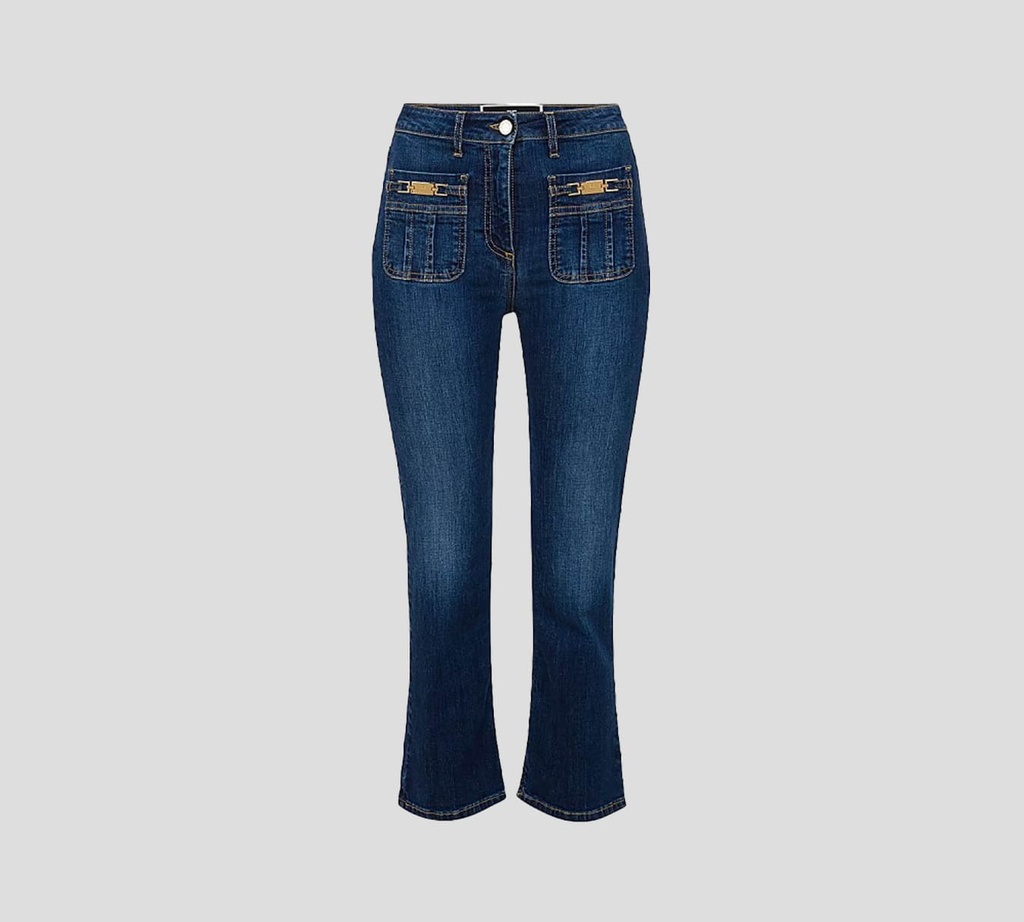 Elisabetta Franchi - JEANS PESCADORES CON BOLSILLOS AL FRENTE