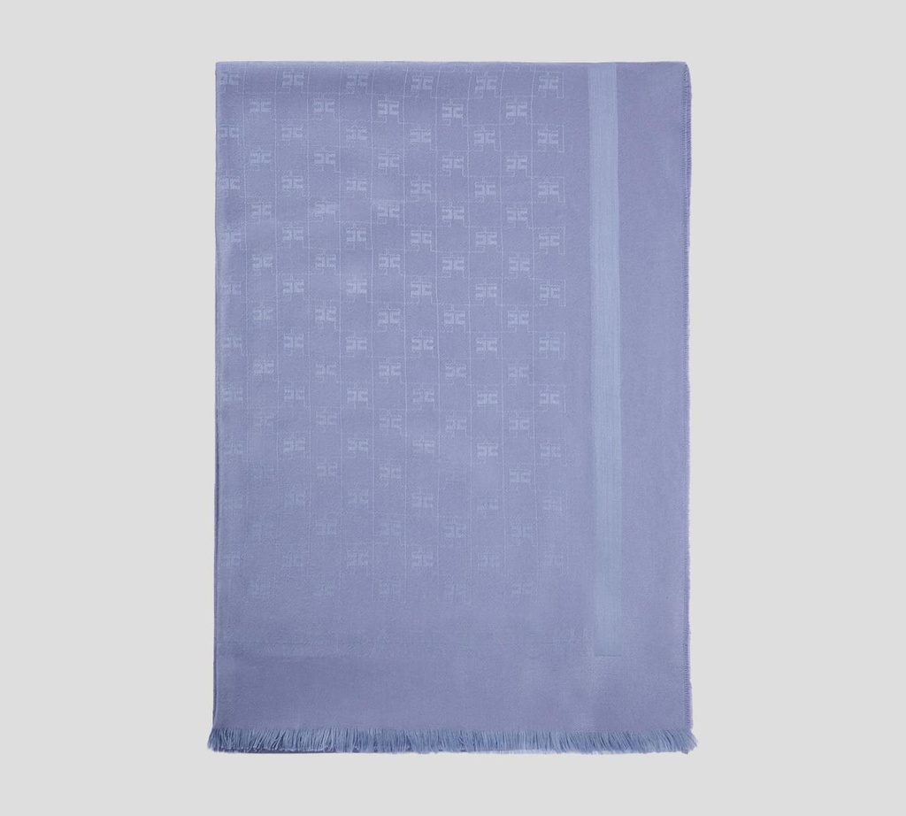 Elisabetta Franchi - PASHMINA CON PATRÓN DE LOGO