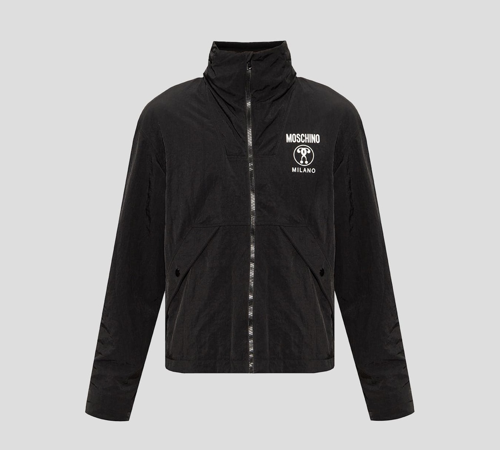 Moschino - CHAQUETA CON CIERRE FRONTAL Y HOODIE OCULTABLE EN EL CUELLO