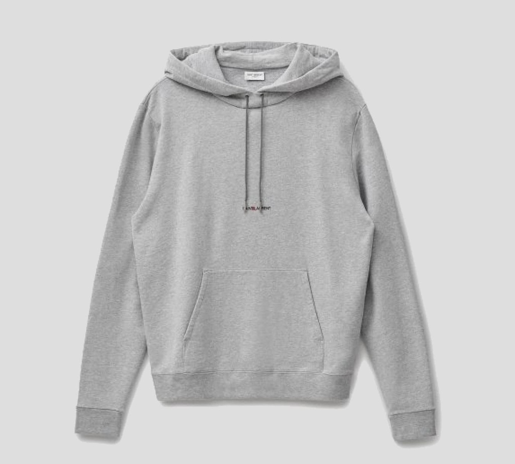 Saint Laurent - SWEATER HOODIE BÁSICO CON BOLSILLO CENTRAL