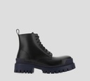 Balenciaga - BOTAS DE COMBATE EN CUERO CON SUELA GRUESA Y PUNTA DE HIERRO