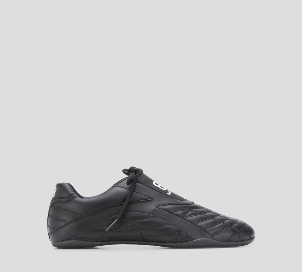 Balenciaga - SNEAKERS ZEN EN CUERO UNICOLOR CON LOGO BLANCO