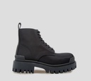 Balenciaga - BOTAS DE COMBATE EN LONA CON SUELA GRUESA Y PUNTA DE HIERRO