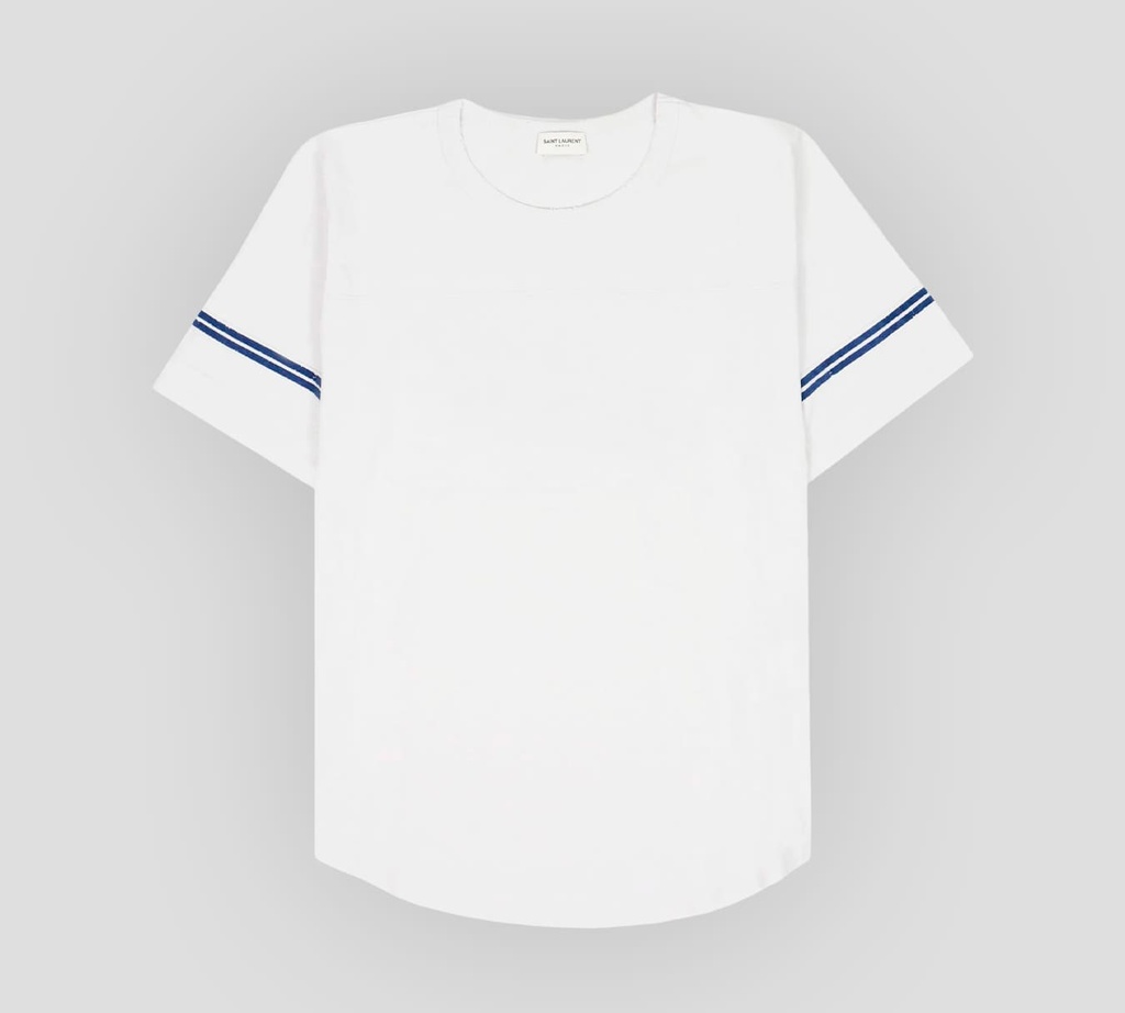 Saint Laurent - FRANELA CUELLO REDONDO CON BIES DESGASTADO