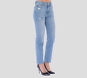 Chiara Ferragni - JEANS CON RASGADURAS SUTILES Y LOGO METÁLICO