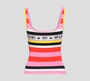 Chiara Ferragni - TOP MAXILOGO DE TIRAS CON FRANJAS HORIZONTALES MULTICOLOR