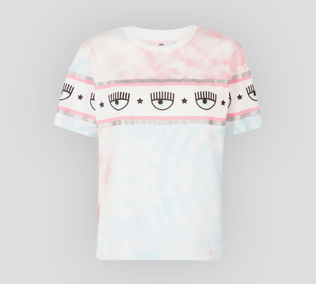 Chiara Ferragni - FRANELA MAXILOGO MANGA CORTA CON ESTAMPADO TIE DYE
