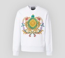 Versace Jeans Couture - SWEATER CUELLO REDONDO CON ESTAMPADO DE SOL Y FLORES