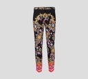 Versace Jeans Couture - PANTALÓN DE VESTIR CORTE CLÁSICO CON ESTAMPADO GARLAND FLOREADO Y RUEDOS ROJOS
