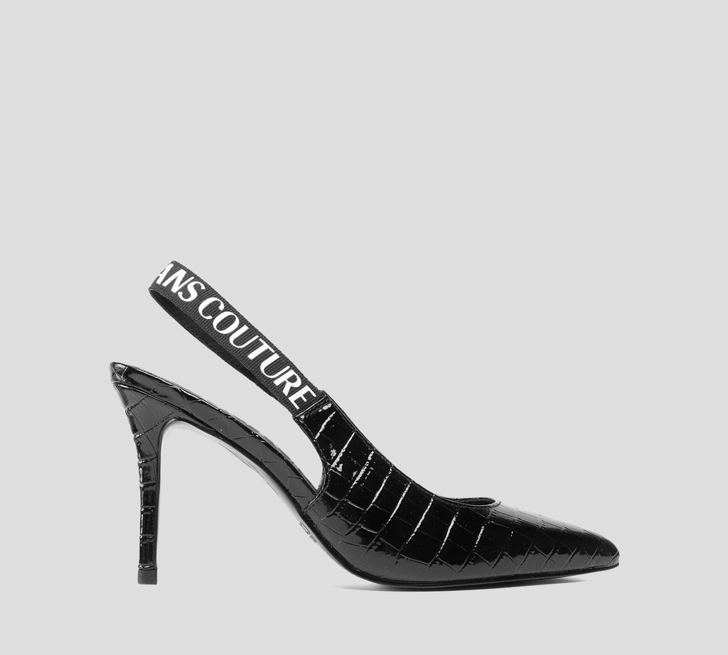 Versace jeans couture - STILETTO MULES PATENTES CON BANDA ELÁSTICA AL TALÓN