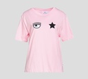 Chiara Ferragni - FRANELA MANGA CORTA CON LOGO DE OJO Y ESTRELLA BORDADOS SOBRE EL PECHO
