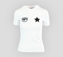 Chiara Ferragni - FRANELA MANGA CORTA CON LOGO DE OJO Y ESTRELLA BORDADOS SOBRE EL PECHO