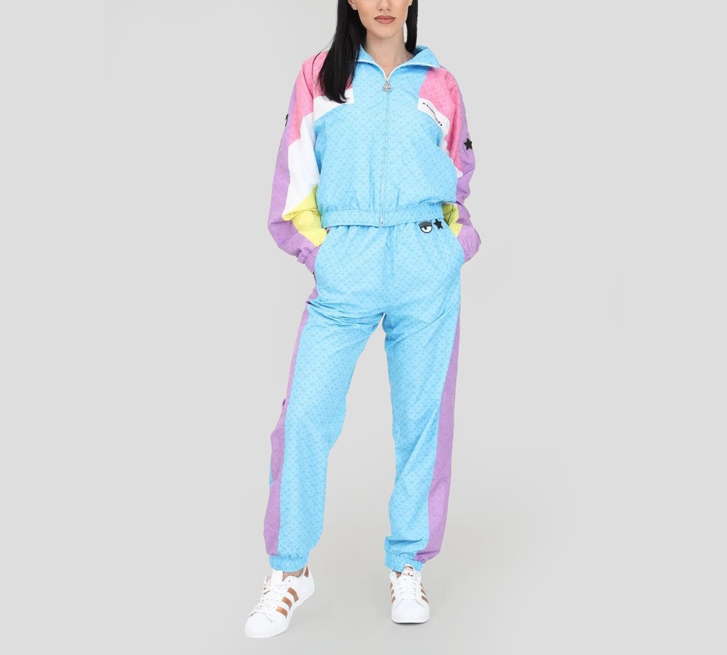 Chiara Ferragni - CONJUNTO DEPORTIVO MULTICOLOR DE CHAQUETA Y MONO IMPERMEABLES