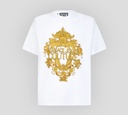 Versace Jeans Couture - FRANELA CON ESTAMPADO VJC GARLAND Y CRISTALES AL FRENTE