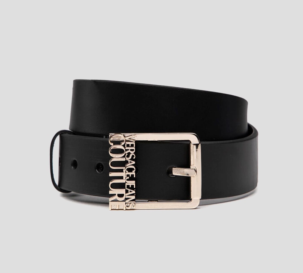 Versace Jeans Couture - CORREA CON HEBILLA CUADRADA PLATEADA