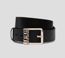Versace Jeans Couture - CORREA CON HEBILLA CUADRADA PLATEADA