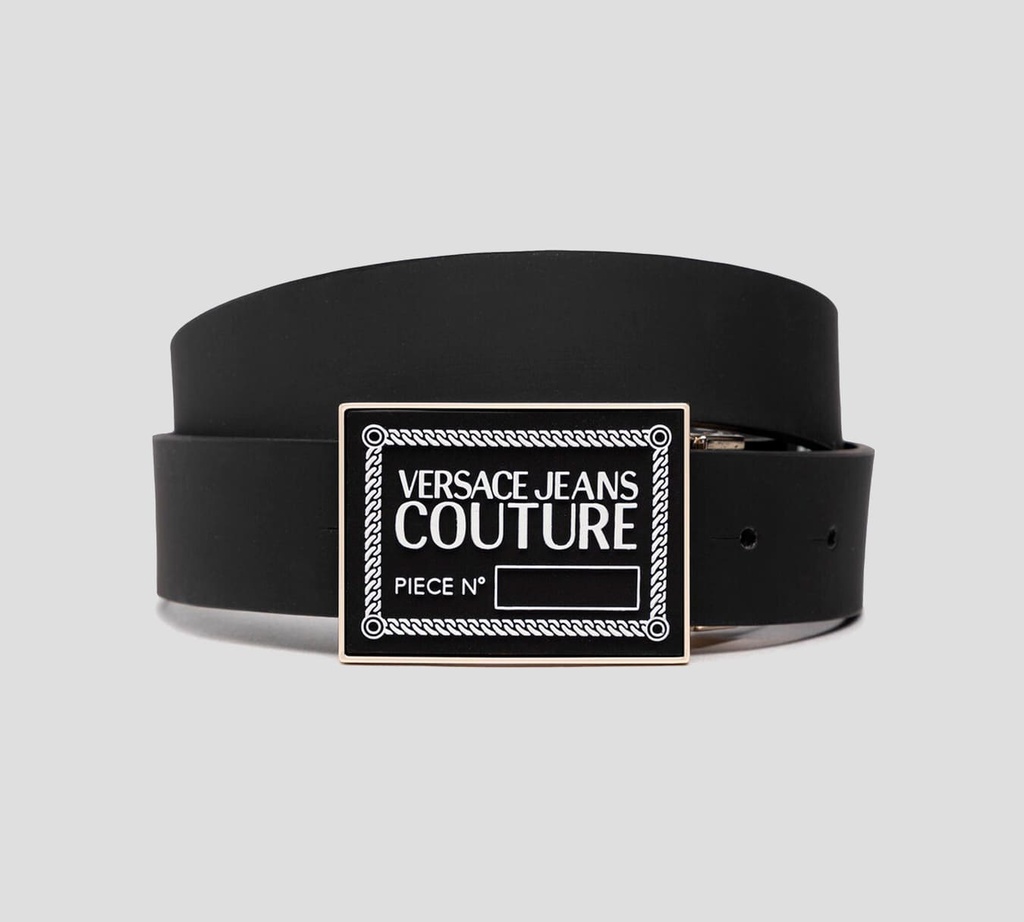 Versace Jeans Couture - CORREA CON LOGO SOBRE HEBILLA 