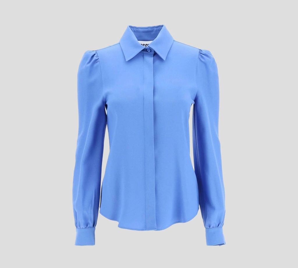 Moschino - BLUSA CON MANGAS LARGAS LIGERAMENTE ABULLONADAS