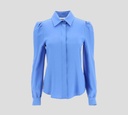 Moschino - BLUSA CON MANGAS LARGAS LIGERAMENTE ABULLONADAS