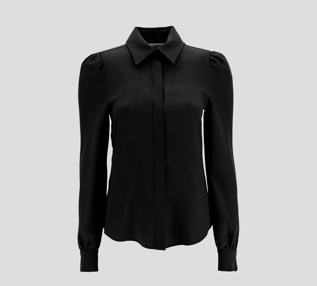 Moschino - BLUSA CON MANGAS LARGAS LIGERAMENTE ABULLONADAS