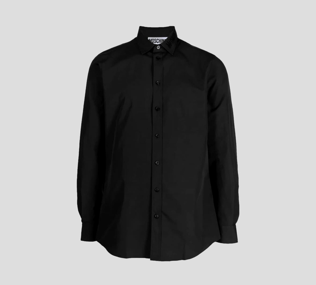 Moschino - CAMISA CLÁSICA CON BORDADO SOBRE EL CUELLO