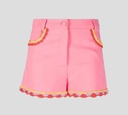 Moschino - SHORT CORTE CLÁSICO CON ADORNO TEJIDO EN CROCHET