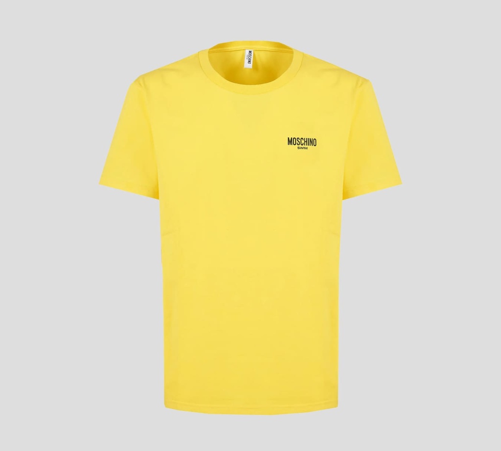Moschino - FRANELA CUELLO REDONDO CON LOGO SWIM ESTAMPADO SOBRE EL PECHO