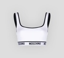 Moschino - TOP ÍNTIMO DEPORTIVO "BLACK AND WHITE" CON BANDA ELÁSTICA BAJO EL BUSTO