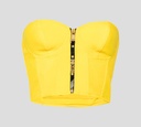 Moschino - TOP BUSTIER STRAPLESS CON CIERRE FRONTAL METÁLICO