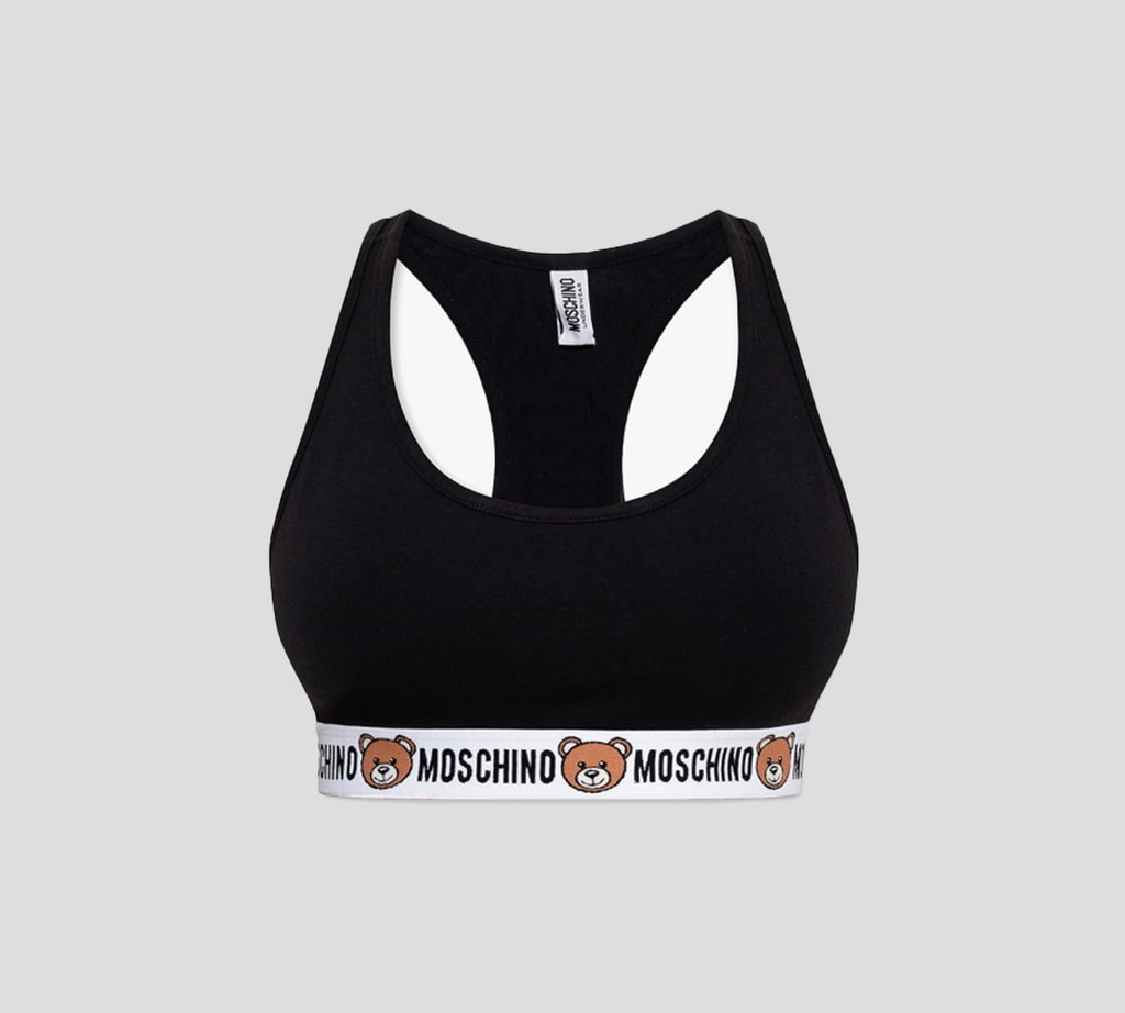 Moschino - TOP ÍNTIMO DEPORTIVO "BEAR" CON BANDA ELÁSTICA BAJO EL BUSTO