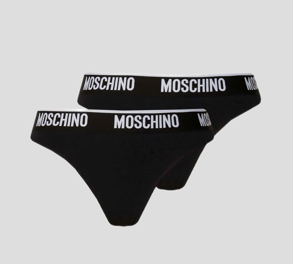 Moschino - BI PACK DE PANTY HILO CON BANDA ELÁSTICA A LA CADERA