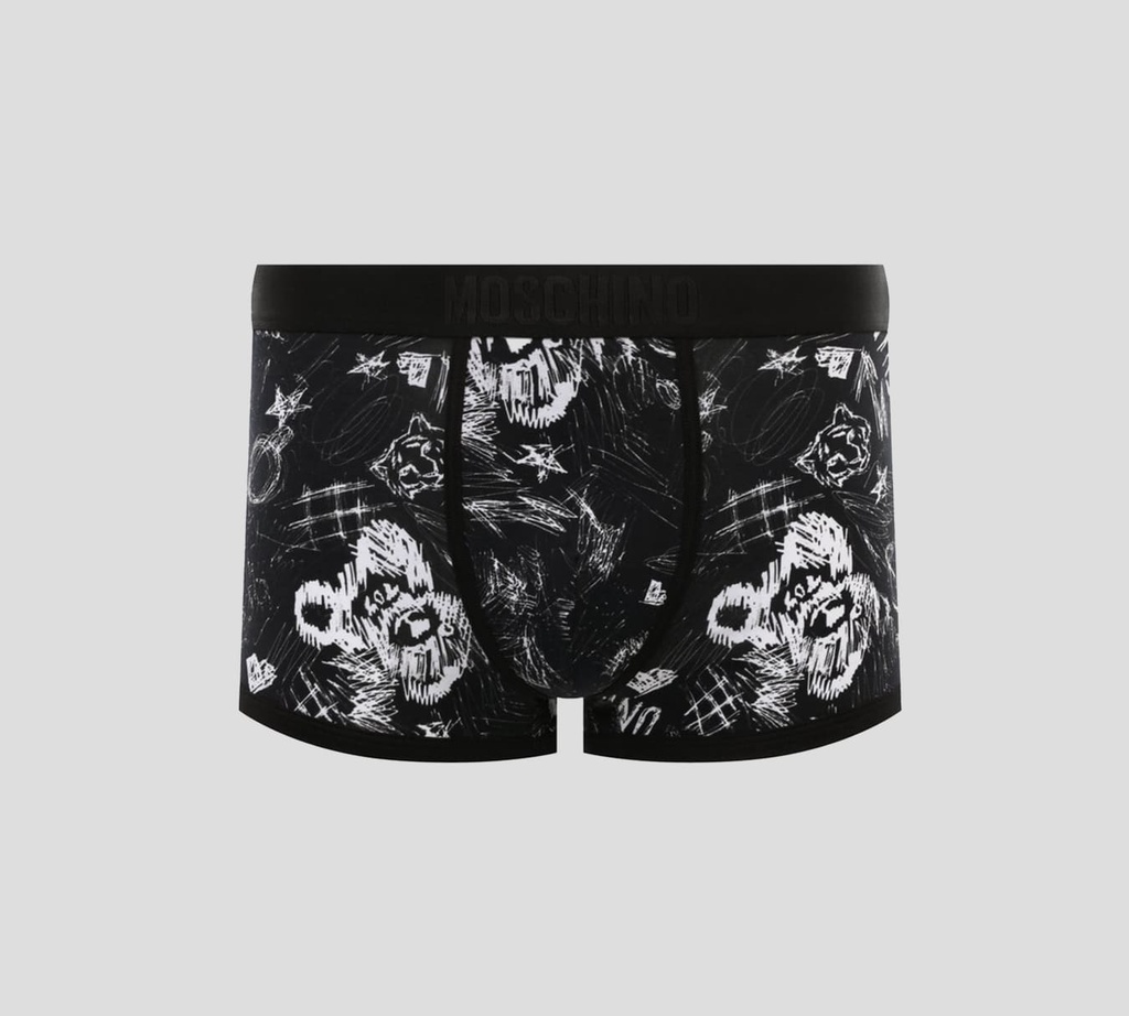 Moschino - BOXER ESTAMPADO DE RAYONES VARIOS Y BANDA ELÁSTICA A LA CADERA