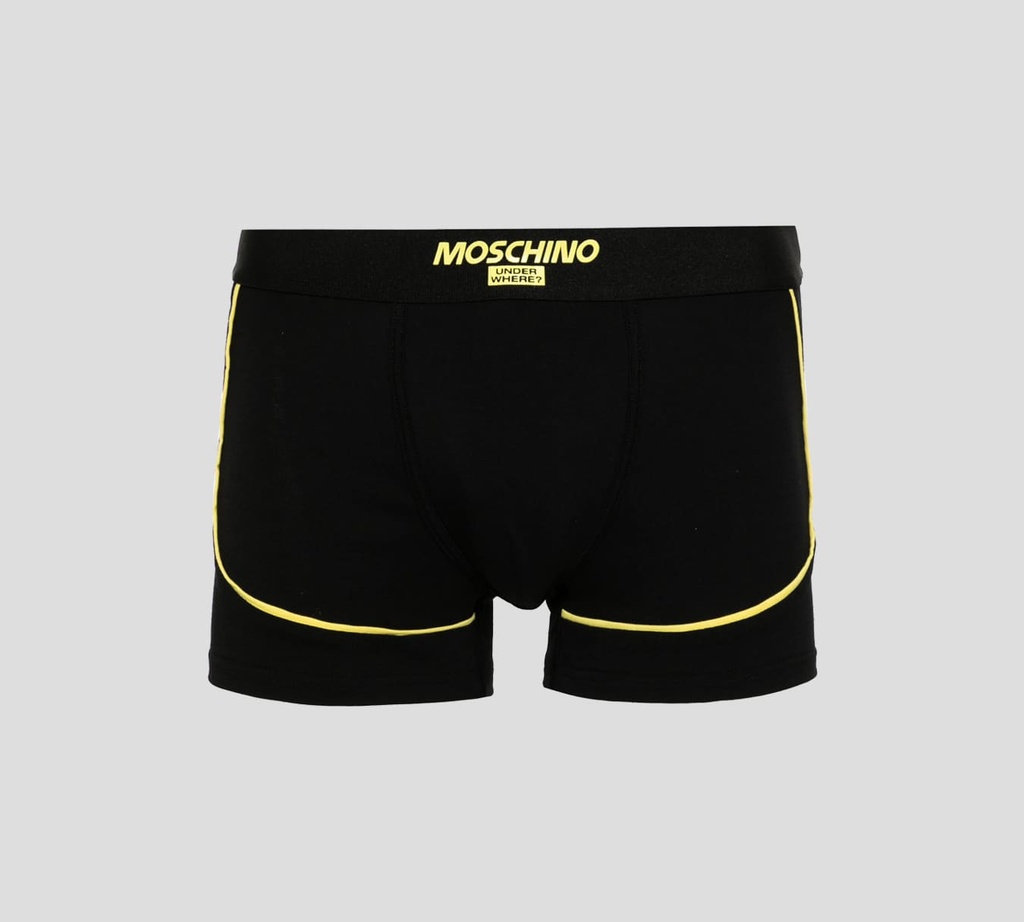 Moschino - BOXER "UNDER WHERE?" CON LÍNEA NEÓN