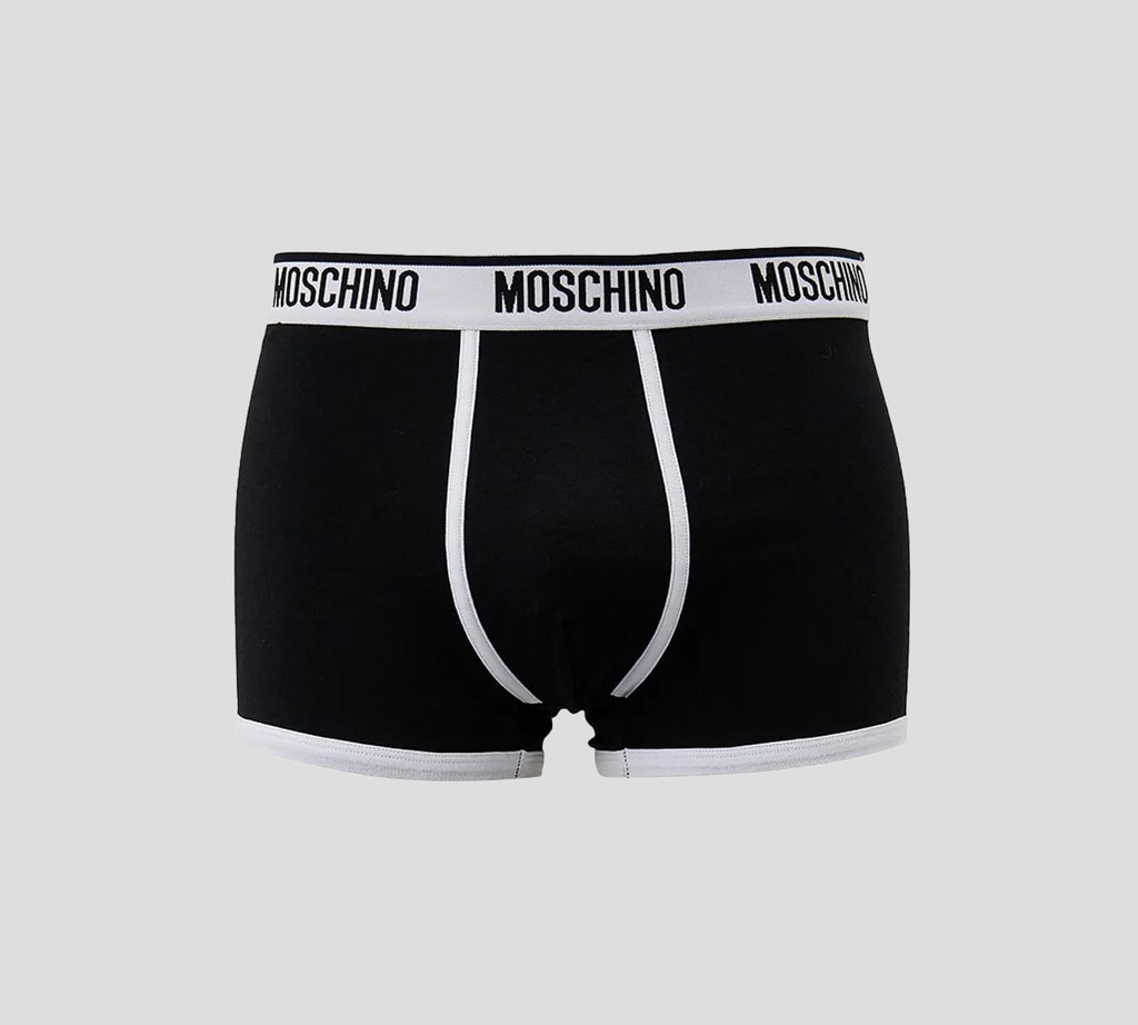 Moschino - BOXER CON LÍNEA BLANCA Y BANDA ELÁSTICA A LA CADERA