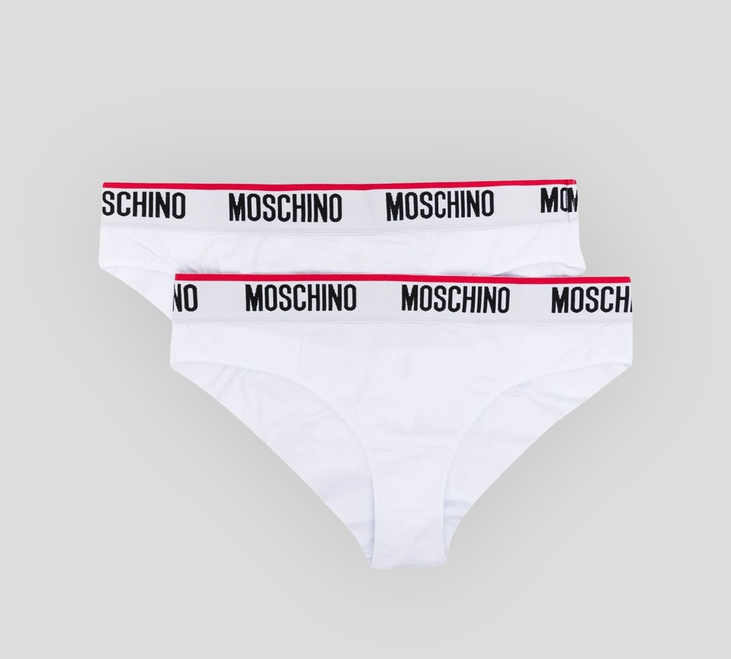 Moschino - BI PACK DE PANTY CON BANDA ELÁSTICA DE MARCA A LA CADERA
