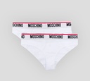 Moschino - BI PACK DE PANTY CON BANDA ELÁSTICA DE MARCA A LA CADERA