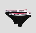 Moschino - BI PACK DE PANTY CON BANDA ELÁSTICA DE MARCA A LA CADERA